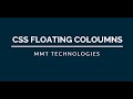 CSS FLOATING COLOUMNS | How to float columns using css
