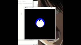 Creating cartoon character using python and turtle| #shorts #aesthetic #python