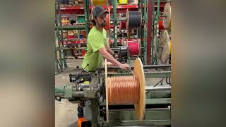 EXTREMELY Satisfying Worker | 1/0 AWG 19 Stranded Bare Copper Electrical Wire Wind