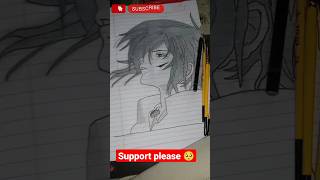 Animi drawing 😍 pencil drawing 😍⭐⭐⭐ #drawing #viral #art #youtubeshorts #video #shorts #viralvideo