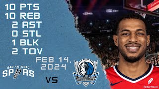 Daniel Gafford player Full Highlights vs SPURS NBA Regular season game 14-02-2024