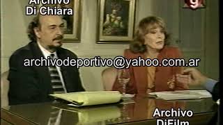 Joaquin Morales Sola y Ruiz Guiñazu entrevistan al Presidente Carlos Menem 1996 DiFilm