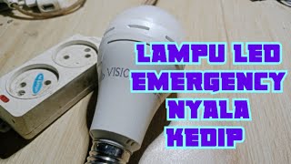 Lampu emergency nyala kedip dan solusi menggunakan agar lebih awet