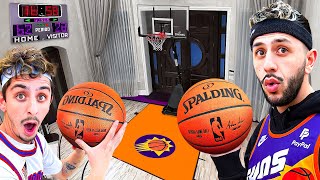 I Built a Basketball Court INSIDE My House! (Ft. FaZe Rug)