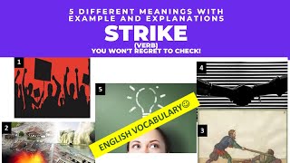 (to) STRIKE (verb) -throughout meaning- ENGLISH VOCABULARY