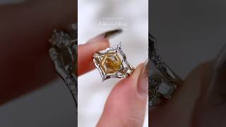 A 1.94CT one-of-a-kind rutilated quartz on Ethereal #hiddenspacejewelry #rutilatedquartz #wedding