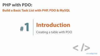 Creating a table with PDO