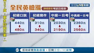 連英檢也要漲?! 英文檢定報名費漲6%-10% \