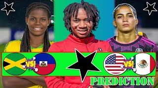 Jamaica Reggae Girlz vs Haiti | Usa vs Mexico | Live Concacaf W World Cup | Championship Final Look