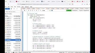 Python Implementation of a Deep Perceptron for XOR gates