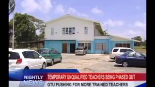 TEMPORARY UNQUALIFIED TEACHERS BEING PHASED OUT