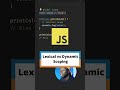 What is Lexical Scope in JavaScript