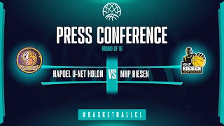 Hapoel U-net Holon v MHP Riesen Ludwigsburg - Press Conf. | Basketball Champions League 21-22