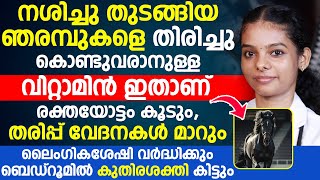 നശിച്ചു തുടങ്ങിയ ഞരമ്പുകളെ തിരിച്ചു കൊണ്ടുവരാനുള്ള വിറ്റാമിൻ ഇതാണ് രക്തയോട്ടം കൂടും, വേദനകൾ മാറും