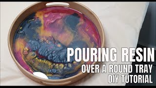 How to resin a wood tray/ Resin pour DIY/ TUTORIAL → SHEDART