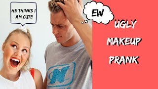 I DID MY MAKEUP HORRIBLE TO SEE HOW MY HUSBAND WOULD REACT PRANK!! *Giveaway Win