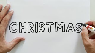 How to Write CHRISTMAS Stylish | How To Write Christmas Letter | Christmas Font 1