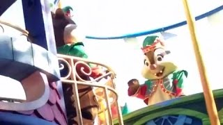 【TDL】チップとデール　サンタヴィレッジ・パレード2014(東京ディズニーランド・Tokyo Disneyland)