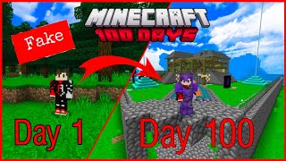Fake Minecraft 100 Days Survival Be Like..