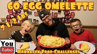 60 EGG OMELETTE, 7 1/2 Pounds of Amazingness- 5 Dozen eggs total mixed with cheese.