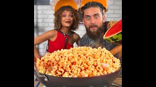 🍿 We tested the WATERMELON popcorn! 🍉 #shorts