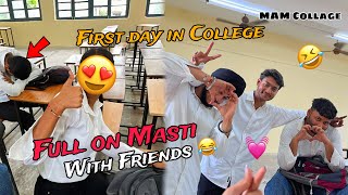 First Day in College 😍| Full on Roasting😂| M.A.M College Jammu | Harmeet singh vlogs #vlog