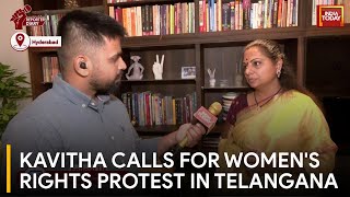 Women's Rights Protest in Telangana: BRS MLCK Kavitha Demands Rollback of GO3