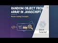 random objects from array in javascript