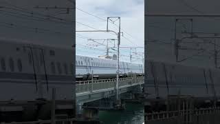 東海道新幹線 N700系 浜松 - 豊橋間 浜名湖弁天島付近 パート1（2019.09.14） #shorts