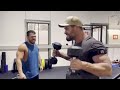 chris hemsworth arm workout with ross edgley bicep occlusion training