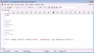 Beginner PHP Tutorial 40 Multi dimensional Arrays 