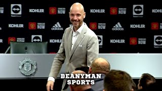 Erik ten Hag greets the press in first Manchester United press conference