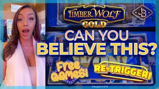 Timber Wolf Gold Slot Bonus and Re-Trigger! Um - WOW 👀