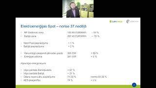 Guntis Lūsis. Elektroenerģijas cenas apskats 37. nedēļā