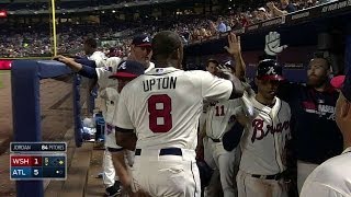 WSH@ATL: Uggla loops an RBI single into left field