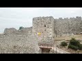 albania view from drone of lezhe castle