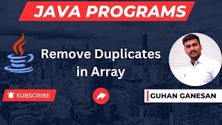 💥Remove duplicates in Array ☕Java Interview Programs 👨🎓 Campus Interview Programs 🎁👩🏫 Java Jobs