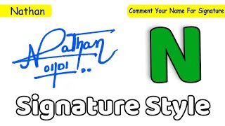 ✔️ Nathan Name Signature Style Request Done