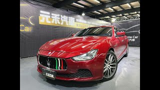 (103)正2015年出廠 Maserati Ghibli 3.0 V6 Premium 汽油 璀璨紅 渦輪增壓/V型六缸、義大利浪漫三叉戟、海神運動豪華房車、19吋輕量化鋁圈/對六卡鉗