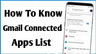 Gmail Connected Apps And Sites - How To Know Gmail Connected Apps List