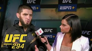 Islam Makhachev speaks after UFC 294 knockout of Alexander Volkanovski | ESPN MMA
