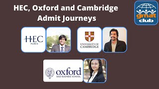 How Did They Do It? | HEC, Cambridge Judge, and Oxford Said MBA Admits Offer Advice