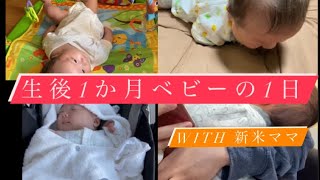 【Vlog新米ママの1日】生後１か月ベビーと新米ママの１日。一か月でこんなに変わるのか...