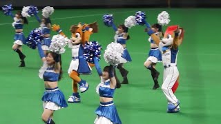 ＜2022.6.8DeNA戦＞ファイターズガールとポリーちゃん、フレップ君によるオープニングダンス「U-N-I」