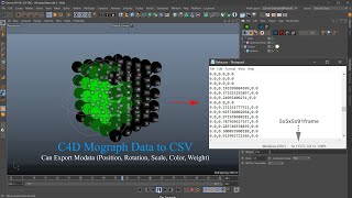 C4D Animated Mograph(Modata) to CSV