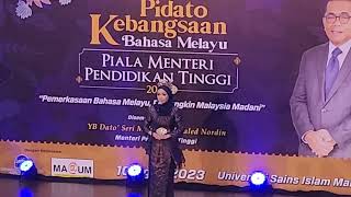 Naib Johan Pidato Kebangsaan Bahasa Melayu. Ivanatasha binti Abdul Majid (UITM)- Lipur Bonda.