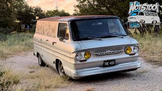 Marble Falls Texas Downtown Car Show - The first 70 Miles in the Corvair Van in 13 years