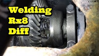 Rx8 welding the diff, spare wheel well delete (Part 1)