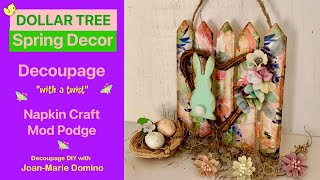 DECOUPAGE a DOLLAR TREE SIGN for 🌷SPRING🌷/ NEW! 2025 / BEST TIPS!