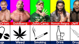 WWE Wrestlers Who Do Various Types Of Intoxication | Smoking, Drink, Cannabis, Dr*gs